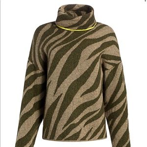 Rag & Bone Kiki Zebra Print Funnel Neck Sweater
